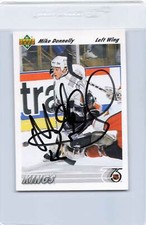 1991/92 Upper Deck #420 Mike Donnelly Kings Signed Auto *J3924