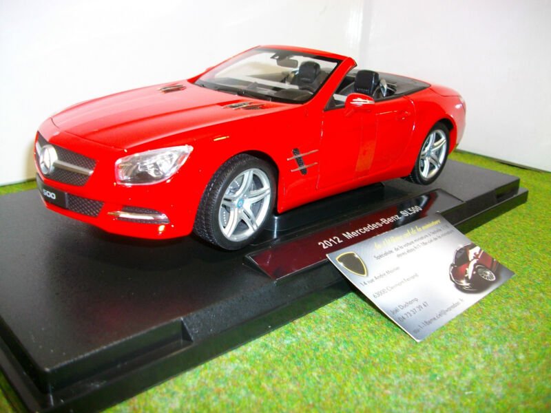 2012 Mercedes Benz SL 500 Convertible Red O 1/18 WELLLY 18046CW Miniature Car