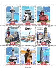 Faros Guinea Bissau 2024 M/S, Faros MNH - Imagen 1 de 1