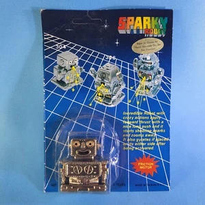 Vintage Friction Sparky Robot Taiwan in OVP Gold - Bild 1 von 3