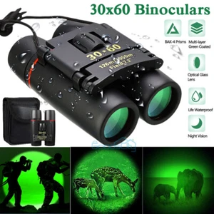 2024 NEW Military Army 30x60 Binoculars Day/Low Night Optic Goggles Hunting+Case - Picture 1 of 12