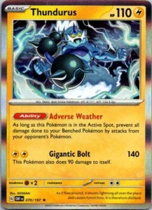 Thundurus 070/197 Rare Holo Pokemon Obsidian Flames NM - Picture 1 of 2