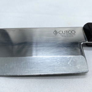 Vtg Cutco 1735 KA vegetable Knife Made in USA 7.5" blade classic brown cleaver