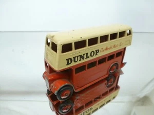 DINKY TOYS 290 DOUBLE DECK BUS - DUNLOP - RED L10.0cm - GOOD CONDITION - 133 - Picture 1 of 8
