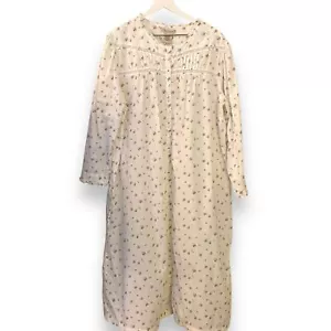 Maxi Vestido de Dormir Laura Ashley Floral Vintage 100% Algodón Grannycore 1X Talla Grande - Imagen 1 de 9