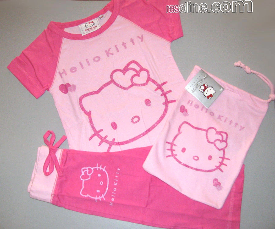 PIGIAMA CORTO HELLO KITTY RAGAZZA DONNA tg S M L SANRIO - Immagine 1 di 1