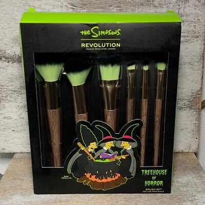 Revolution x Simpsons Makeup Brush Set Treehouse of Horror Bouvier Coven NEW - Image 1 of 4