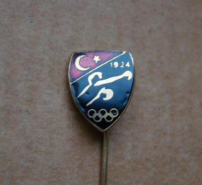 1924 Team Turkey Olympic Games NOC RRR badge pin - Image 1 of 4