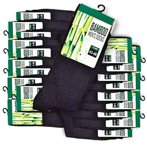 20 Paar Premium Bambus Socken Größe 43-46 (200 needles) Bambussocken schwarz - Bild 1 von 6