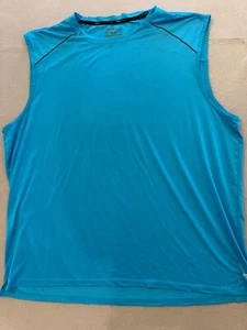 Russell Tank Top Mens XXL Bright Blue Activewear Gym Run Track Muscle Tee - Picture 1 of 4