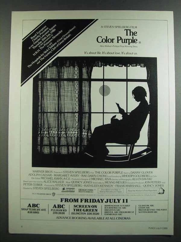 Anuncio de película The Color Purple 1986 - Se trata de la vida. It's About Love Foto 1 de 1