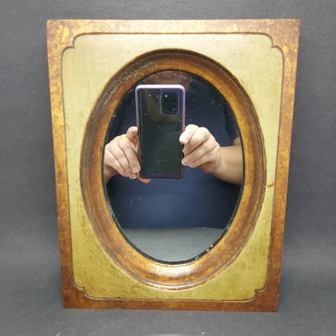 Antique? Vintage Wall Mirror Wooden Frame Cover