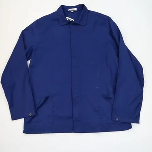 VINTAGE Francese EU Worker CHORE Giacca Camicia da Lavoro Deadstock Taglia Large (M3027) - Foto 1 di 6