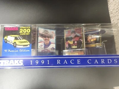 Vintage 1991 TRAKS Complete 200 Race Card Set ‘91 Premier Edition Petty Wallace - Image 1 of 4