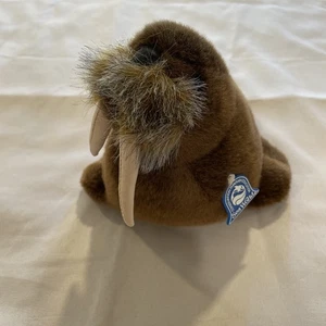 Seaworld vintage brown walrus stuffed animal plush With Tag - Picture 1 of 9