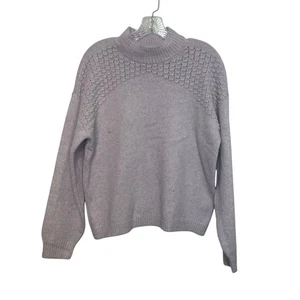 Maurices Pullover mit Stehkragen Damen Small Lila Neu Strukturstrick Wollmischung - Bild 1 von 7