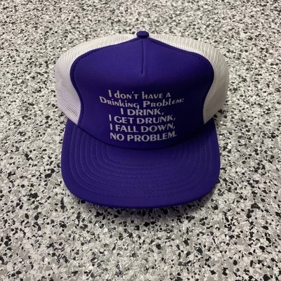 Sombrero de camionero Snapback problema de bebida de colección guión parodia comedia ajuste Foto 1 de 4