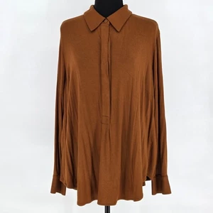 Universal Standard Damen Medium /18 20 XL Elbe Liquid Jersey Popeline Ginger Brown - Bild 1 von 5