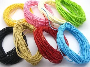 100 Meters Mixed Color Mulberry Paper String Cord Twine Craft Floristry 10 Color - Picture 1 of 5