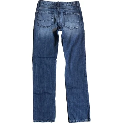 Pantalones de mezclilla 7 for All Mankind Slimmy azules lavados calce ajustado elásticos 14 X 28 entrepierna Foto 1 de 4