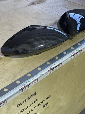 Original Ferrari SF90 F173 Mirror Carbon Design Cover Set New Oem Packaged - Bild 1 von 4