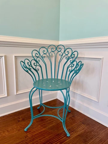 Antique Iron Peacock Chair Cover