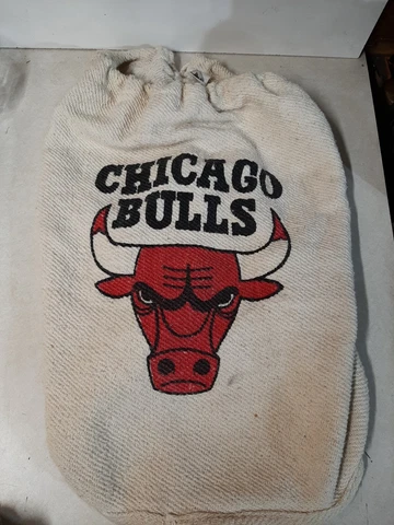 Rare!! Vtg Artesanias Mickey Chicago Bulls Drawstring Backpack Made In Mexico Cover