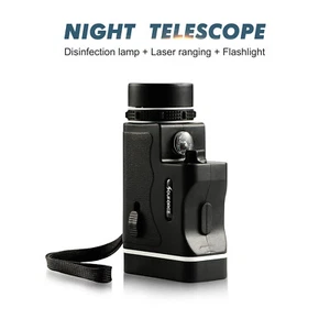 New 10x30 HD Black Monoculars Telescope Laser Ranging Flashlight Hunting Gifts - Picture 1 of 12