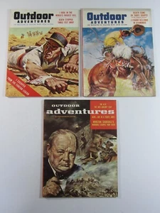 Outdoor Adventures Magazine 3 Issue Lot Oct. & Nov. 1955 and Dec. 1957 FN - Picture 1 of 5