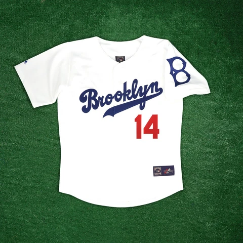 Gil Hodges Brooklyn Dodgers Men's Home White Cooperstown Jersey w/ Patch Cover