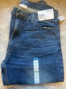 Arizona Athletic Fit Jeans Denim Mittelblau Herren 32 x 34 Tapered Leg Neu - Bild 1 von 7