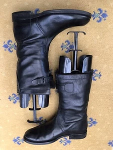 Gucci Stivali Scarpe Shearling Pelle Equitazione Combattimento Uomo UK 6.5 US 7.5 EU 40.5 - Foto 1 di 9