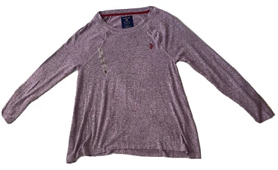 U.S. Polo Assn. Camisa/suéter ligero jaspeado púrpura lila para mujer talla M Foto 1 de 3
