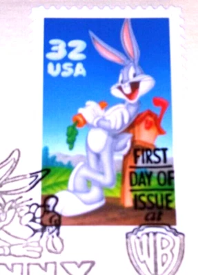 Bugs Bunny - Stamps Ambassador - 1997 22kt Golden Replica Stamps - Gold Replicas - Image 1 of 4