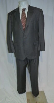Brooks Brothers Golden Fleece Loro Piana Martin Greenfield Gray Striped Suit 45R - Image 1 of 4