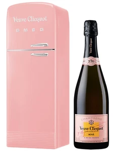 PRL) CHAMPAGNE BRUT VEUVE CLICQUOT ROSE' FRIDGE by SMEG COLLECTION LTD ED FRANCE - Foto 1 di 17