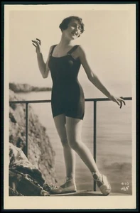 s01 Traje de baño belleza arriesgado sexy original original años 20 foto postal - Imagen 1 de 2
