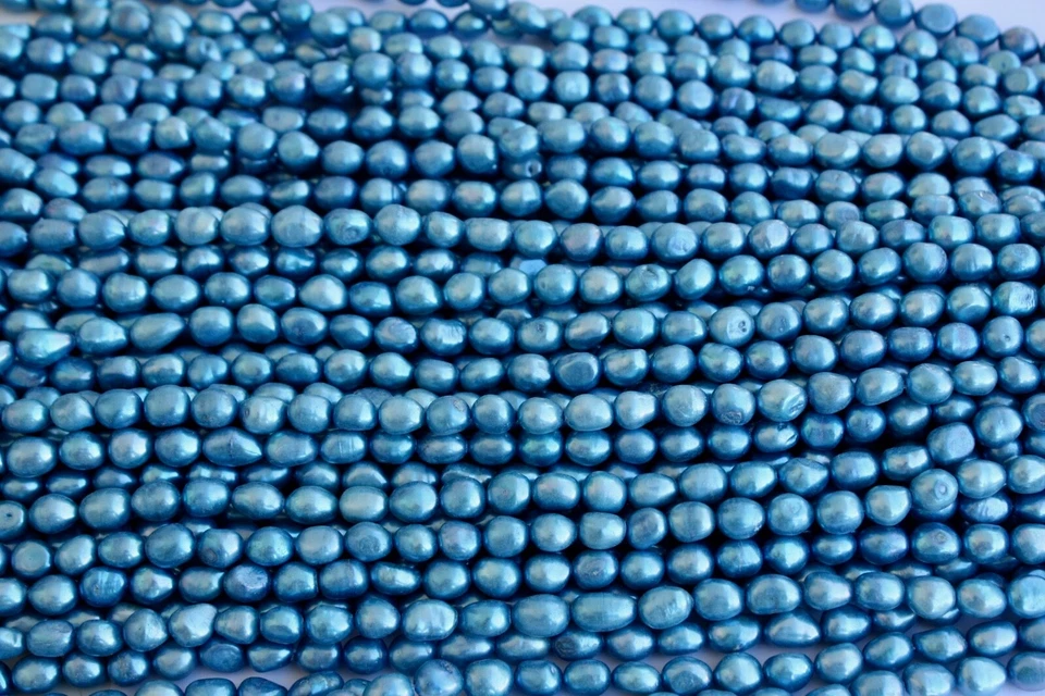 BR402 perlen Strang Süßwasser Perlen Schmuck Ketten Halskette 8-9mm barock mknj - Bild 1 von 1