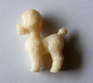 Plastik Mini Tier Hund Pudel weiß Hunde Figur Setzkasten Miniatur - Bild 1 von 2