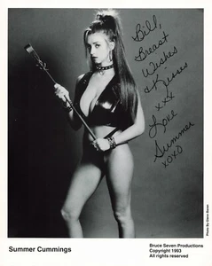 Summer Cummings Adult Actress Signed Autographed 8x10 Photo Bruce Seven Prod - Picture 1 of 1