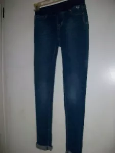 Justice Premium Jeans Girl's 6-7 Denim Jeans 3 Pockets Adjustable Waist VGC - Picture 1 of 4