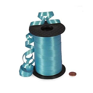 Turquoise Curling Ribbon - Crimped - 3/8in. x 250 Yards - 1 Roll (pm4435675) - Picture 1 of 1