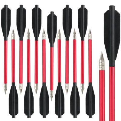 Parafusos de besta de pistola 6,5" eixo de alumínio flechas cabeça larga caça mini arco e flecha - Imagem 1 de 4