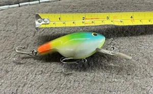 Vintage Bagley Mama Cat In Tough PISTACHIO Color Crankbait Fishing Lure - Picture 1 of 6