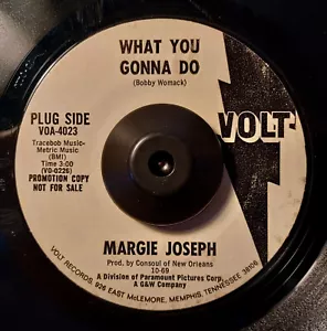 MARGIE JOSEPH What You Gonna Do Orig '69 VOLT Rare Soul Funk Promo Vinyl 45 - Foto 1 di 1