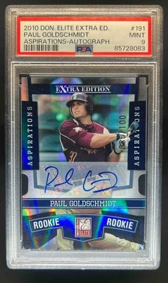 2010 Elite Extra Edition Paul Goldschmidt Signature Aspirations Auto #/100 PSA 9 - Image 1 of 2