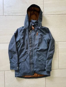 Burton Jacket Mens Medium Blue Ski Dryride Thermolite Coat Hooded Insulted Lined - Picture 1 of 14