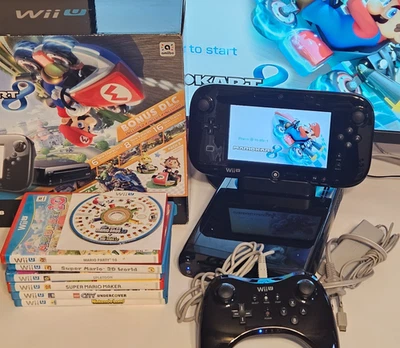 Lote Paquete Consola Nintendo Wii U Deluxe - 10 Juegos - PROBADO - Negro 32gb Foto 1 de 4