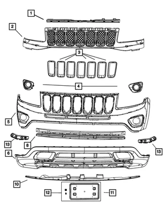 Suporte de para-choque Mopar genuíno direito 5182596AC - Imagem 1 de 4