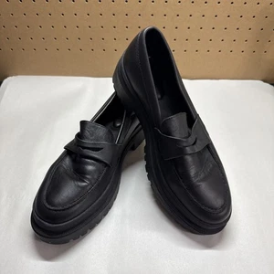 Italienische Ledersohle Patina Loafer schwarz - Größe 10,5 Preppy, Schule - Bild 1 von 10